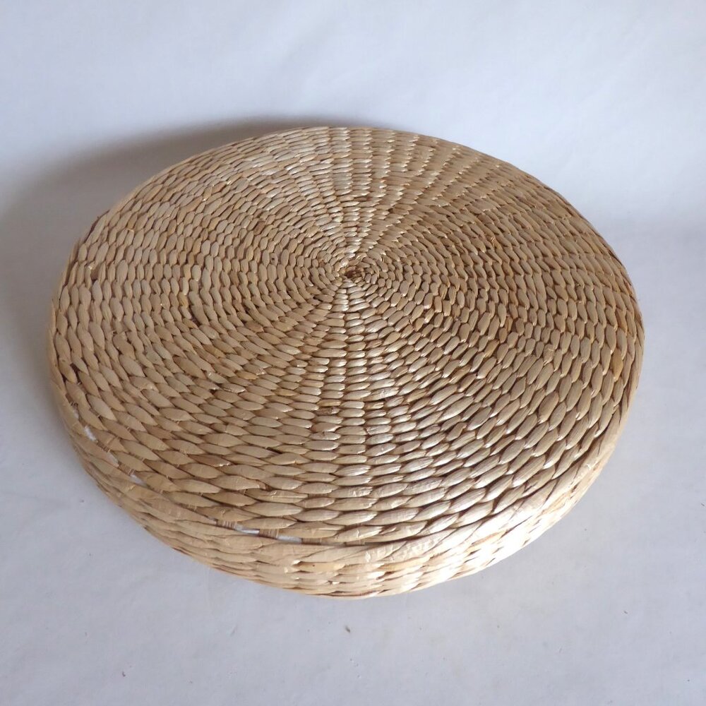 NEW 15” WOVEN STRAW TATAMI MAT PAD FLOOR SEAT PILLOW CUSHION YOGA PAD